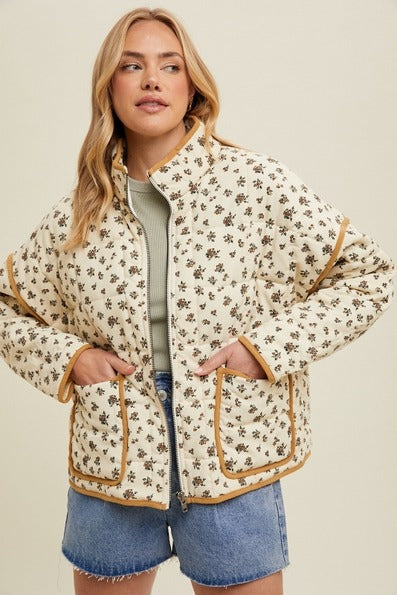 Camdon - Floral Quilted Jacket – Moth Hole Consignment Boutique