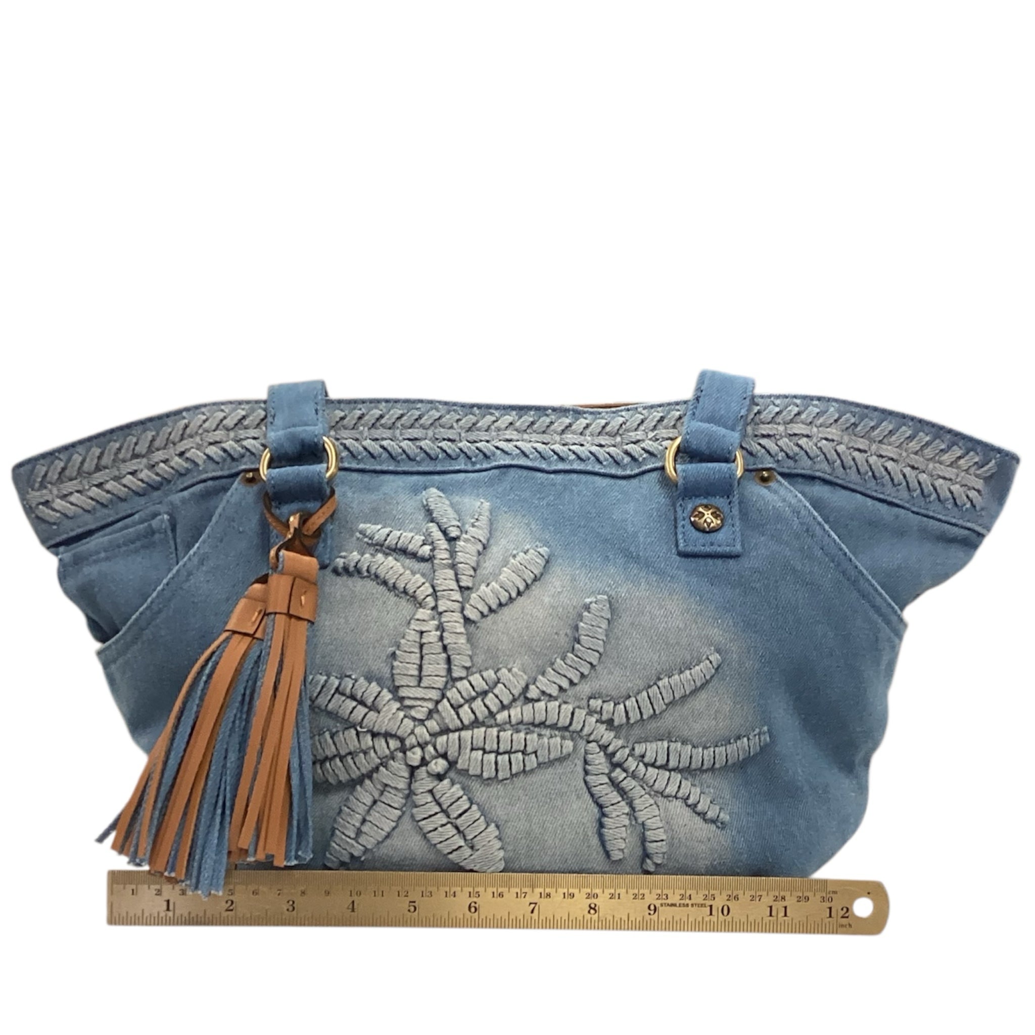 goa 【Patricia Nash】 DENIMリメイクショルダーBAG Patricia Nash Denim Bag – Moth Hole Consignment Boutique