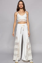 Load image into Gallery viewer, Mia - Lace Wide Pant - White
