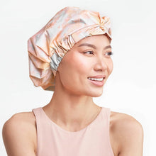 Load image into Gallery viewer, Luxury Shower Cap - Sunset Tie Dye