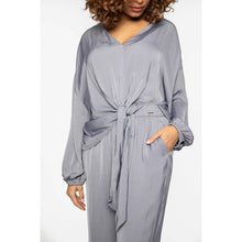 Load image into Gallery viewer, Tie Satin Set, Grey