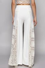 Load image into Gallery viewer, Mia - Lace Wide Pant - White
