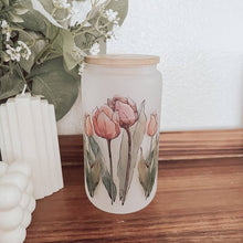 Load image into Gallery viewer, Watercolor Tulips Glass