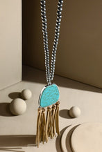 Load image into Gallery viewer, Stone Pendant and Tassel
