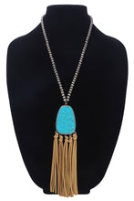 Load image into Gallery viewer, Stone Pendant and Tassel

