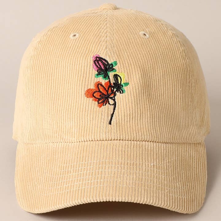 Flowers Hat - Sand