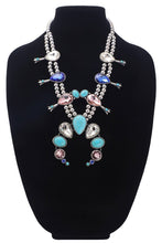 Load image into Gallery viewer, Colorful Squash Blossom Necklace
