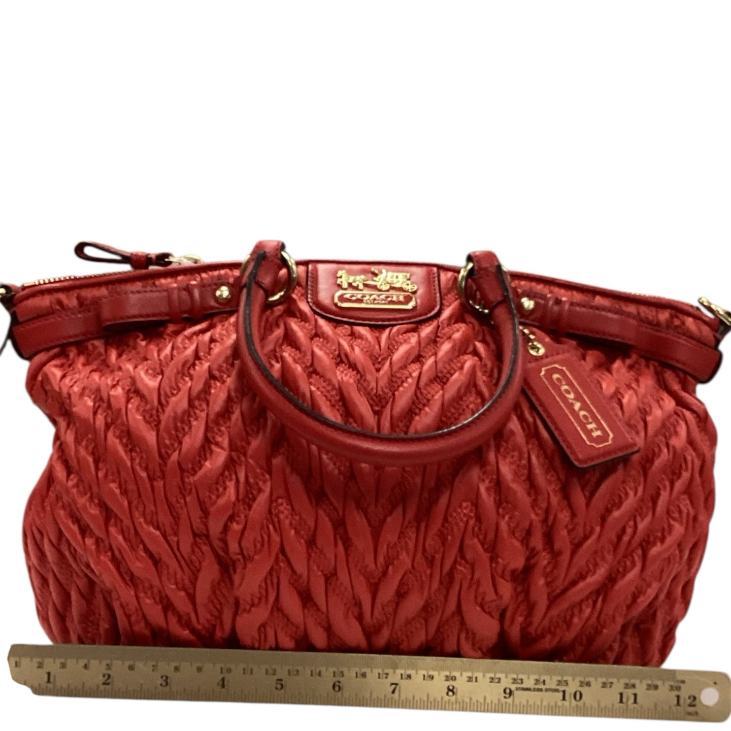 Coach Madison Red Quilted purse