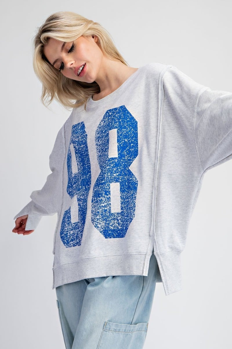 Blake - Blue Number Sweatshirt