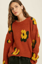 Load image into Gallery viewer, Cara - Brick Floral Sweater
