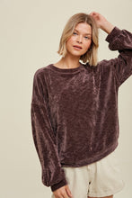 Load image into Gallery viewer, Harper - Chenille Pullover - Plum
