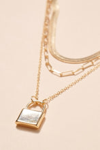Load image into Gallery viewer, Lock Layered Necklace
