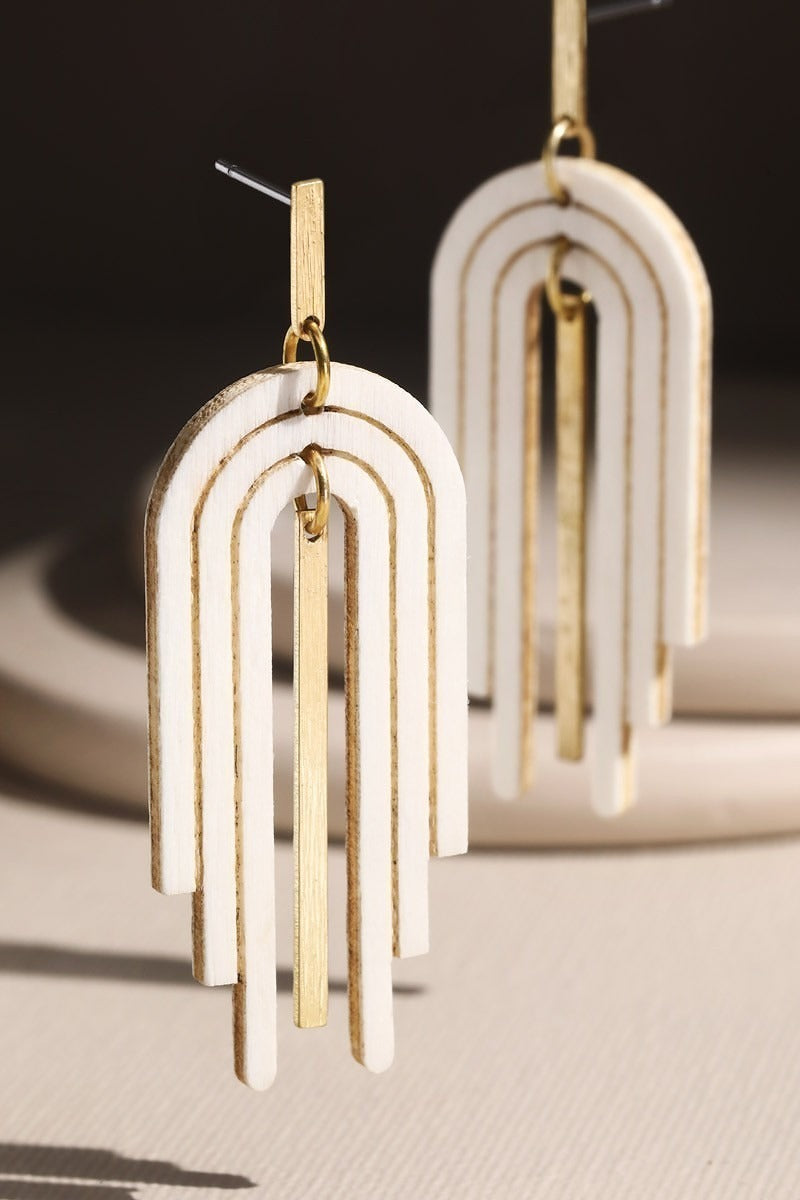 Wooden Drop Arch - Ivory