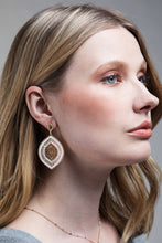 Load image into Gallery viewer, Brass Marquise Shaped Earring
