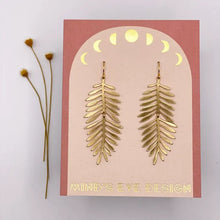 Load image into Gallery viewer, Large Fern Earrings

