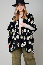 Load image into Gallery viewer, Jackie - Textures Poncho - Black
