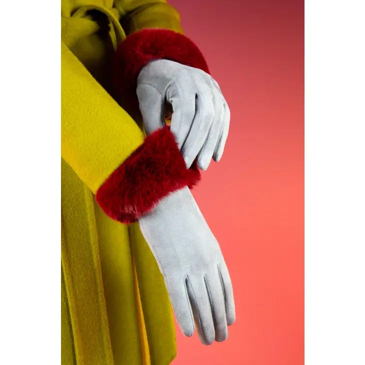 Berry - Faux Fur Top Gloves