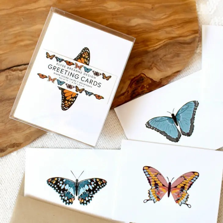 Butterfly Greeting Cards - Set of 12