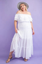 Load image into Gallery viewer, Maui - Off The Shoulder Maxi - White
