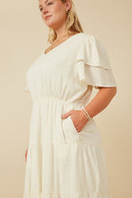 Load image into Gallery viewer, Wifey - Tiered White Dress
