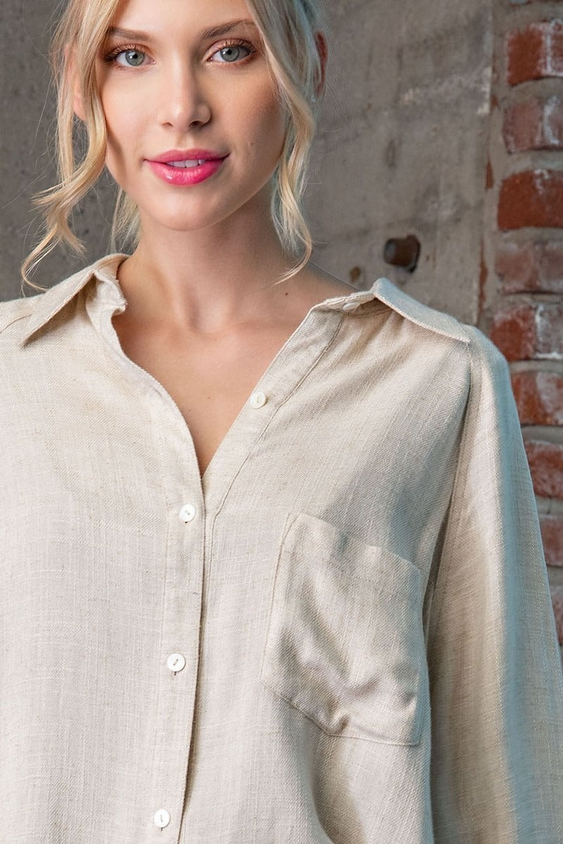 Misty - Natural Button Down