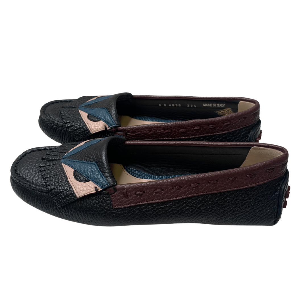 Shoe Size 7.5 Fendi Black & Plum Flats – Moth Hole