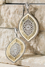 Load image into Gallery viewer, Brass Marquise Shaped Earring
