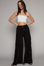 Load image into Gallery viewer, Mia - Lace Wide Pant - Black
