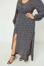 Load image into Gallery viewer, Thea - Navy Print Maxi Dress
