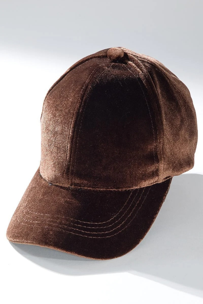 Velvet Hat - Brown