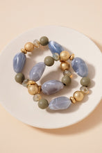 Load image into Gallery viewer, Bracelet Set With Stones - Grey
