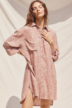 Load image into Gallery viewer, Lauren - Paisley Oversized Shirt Dress
